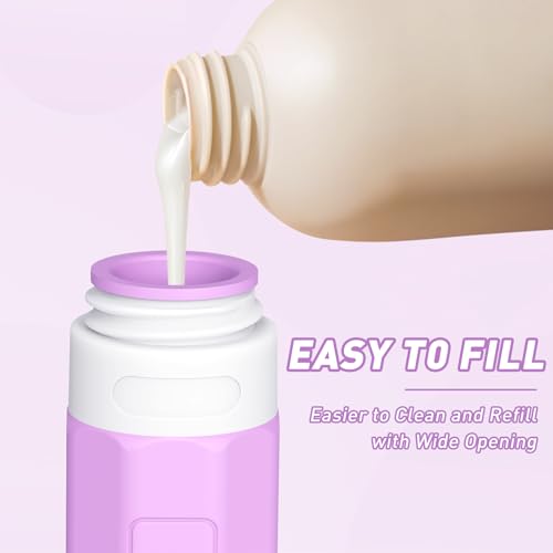Redfly Travel Bottles for Toiletries 3oz, Silicone Travel Size Containers - color: Purple, size: 4Packs