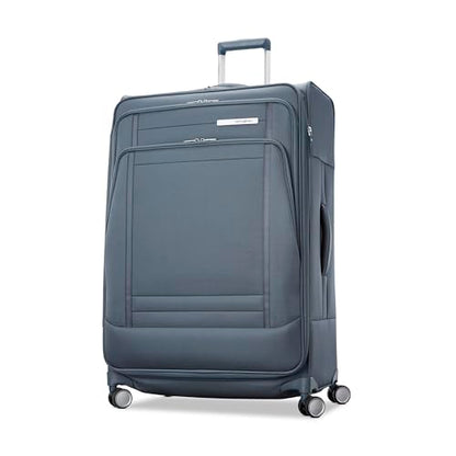 Samsonite UpLIFT Lightweight Large Checked Softside Luggage with Spinner Wheels - Expandable - Airline-Approved, Polyester Soft Suitcase for Ultra Light Travel - Elemental Blue - color: Elemental Blue, size: Large Checked