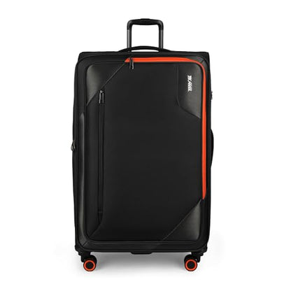 Suitcases w/Wheels 32 inch Luggage,Large Softside Suitcase - color: Black, size: Checked-Extra Large 32-Inch