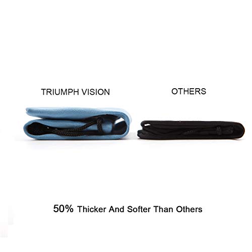 TRIUMPH VISION Glasses Case Soft Eyeglass Case Sunglass Pouch Cloth 3 Pack - color: Zh-10 Pack (Black,grey,pink,khaki,blue)