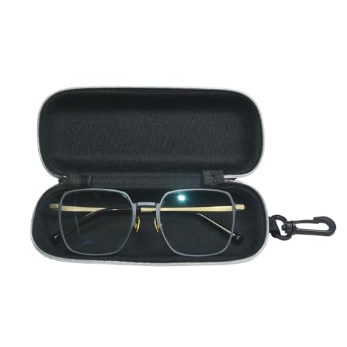 Unisex Semi-Hard Shell Eyeglasses Cases(3 Pack), Protective Case For Glasses - color: Grid Black