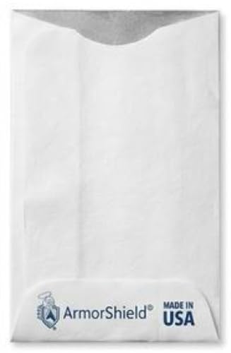 ArmorShield RFID Blocking Sleeves for Credit Cards, 10-Pack White, USA Made - color: White