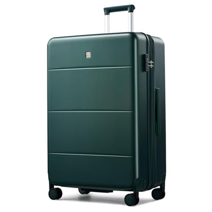 Hanke Expandable Large Checked Luggage, Hardside 28 Inch Suitcase - color: Blackish Green, size: 28 Inch EXT