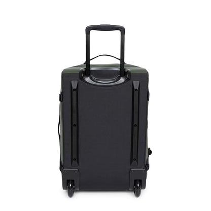 Eastpak Duffel Pack Wheel S – 38L Wheeled Duffel with Telescopic Handle, Convertible Backpack Straps, Weatherproof Finish & Gear Loops - color: Tarp Forest