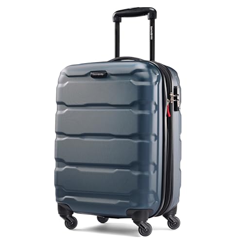 Samsonite Omni PC Hardside Expandable Luggage with Spinner Wheels, Teal, Carry-On 20-Inch - color: Teal, size: Carry-On 20-Inch