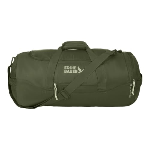 Eddie Bauer Stowaway Packable Duffel Bag | Travel | Foldable | Lightweight | Durable | Ripstop Polyester, 45L, Irish Moss - color: Irish Green