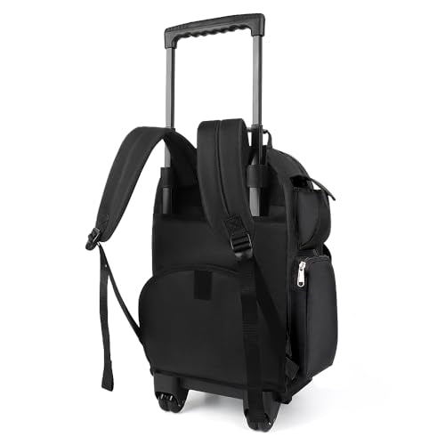 20" 2-in-1,Wheeled Travel Luggage Bag w/Telescopic Handle - color: JH-2560-Black-20