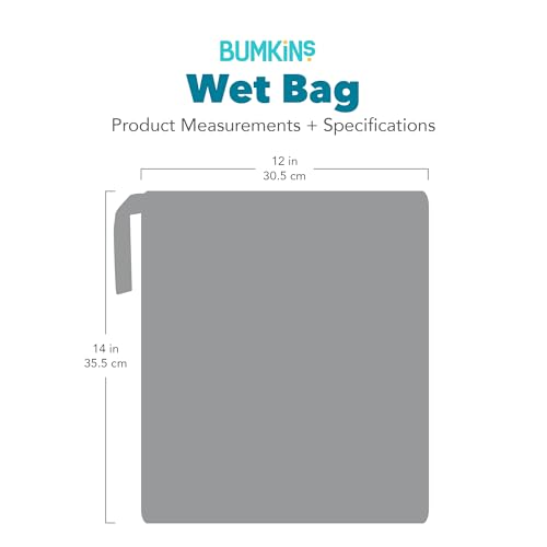 Bumkins Waterproof Wet Bag for Baby, Travel, Swim Suit, Cloth Diapers, Pump Parts, Pool, Beach, Gym Clothes, Toiletry, Hook to Stroller, Daycare, Zipper Reusable Wetdry Packing Pouch, Ocean Life Blue - color: H5 Ocean Life, style: Wet Bag
