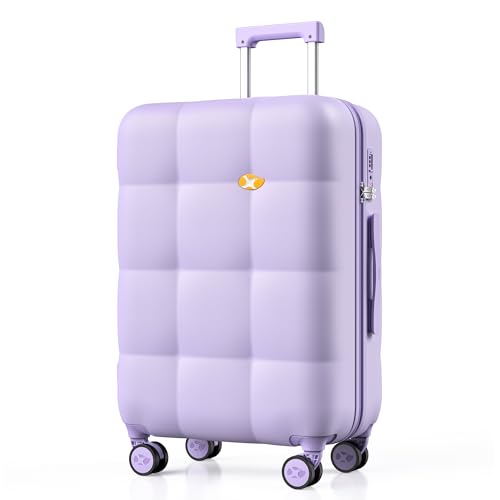 MGB 24 inch Luggage with Spinner Wheels TSA Travel Suitcase, Purple - color: Purple, size: Checked 24 Inch