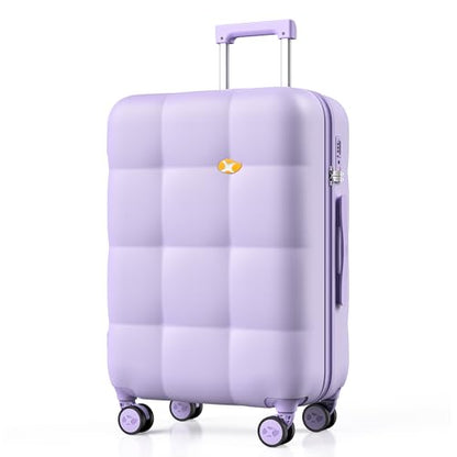 MGB 24 inch Luggage with Spinner Wheels TSA Travel Suitcase, Purple - color: Purple, size: Checked 24 Inch