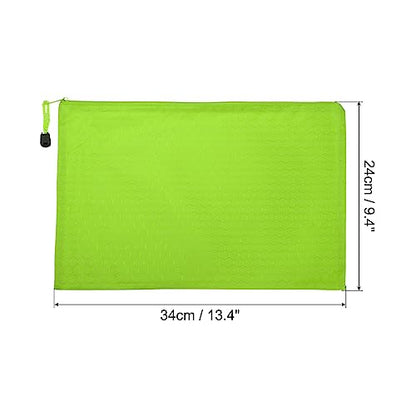 PATIKIL Waterproof Zipper File Bags, 3 Pack A4 Document Holders, Green - color: Green, size: A4