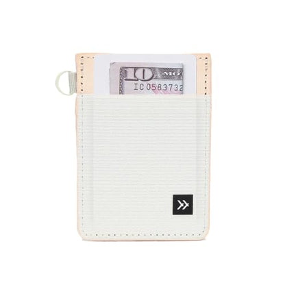 Thread Wallets Ultra Slim Minimalist Leather Card Holder Wallet (Off White) - color: Off White