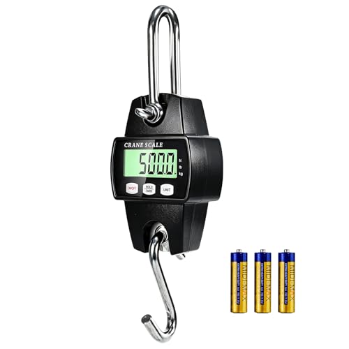 Digital Hanging Scale, 1100lb/500kg Crane Scale, Handheld - color: Black-1100lb