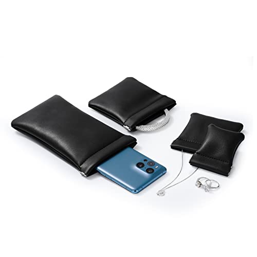 Dark Green PU Leather Squeeze Travel Pouch Multi-Use Storage Bag - color: Dark Green, size: 7.2"x.37"