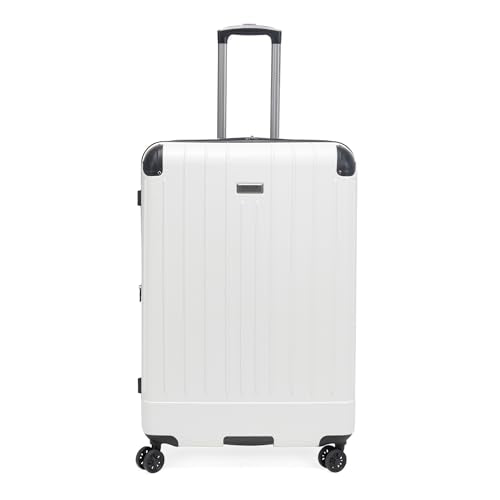 Kenneth Cole Reaction Flying Axis 28" Hardside Expandable 8-Wheel Spinner Check-Size Luggage, Coconut White - color: Coconut White, size: 28-Inch Checked