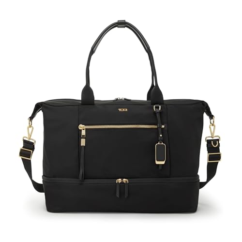 TUMI Womens Contine Weekender - color: Black & Gold Hardware