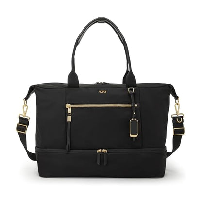 TUMI Womens Contine Weekender - color: Black & Gold Hardware