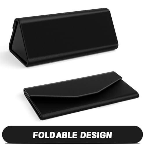 Sunglasses Case, Foldable Glasses Case, Magnetic Hard Shell Folding Holder - color: Z-black, style: 1 Pcs