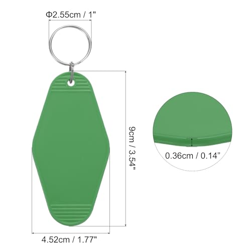 uxcell Hotel Keychains Blank Plastic - color: Dark Green