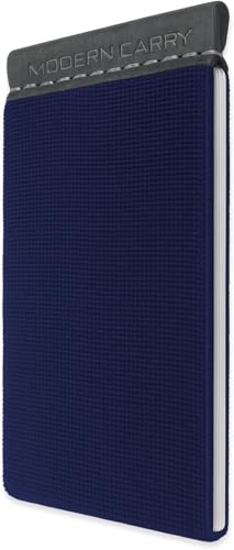 Modern Carry Eclipse Card Holder – Full-Coverage Elastic Minimalist Wallet for Men & Women, Slim Front Pocket Card Case, Secure Stretch Band Holds 2–12 Cards & Cash, Ultra-Thin Carry (Navy Blue) - color: Navy Blue