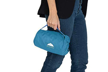 BlueHills Ultra Compact Travel Blanket Pillow 2 Pack Airplane Peacock Teal - color: C-204-2pk-teal