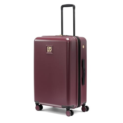 DKNY On the Go 25" Hardshell Lightweight Expandable Checked Luggage with Spinner Wheels,Burgundy - color: Burgundy, size: 25" Checked Luggage