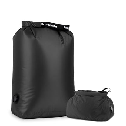Travel Laundry Bag, Pump-Free Vacuum Compression Dirty Clothes Bag, Small Reusable Waterproof & Washable Laundry Bag, Wet and Dry Bag, Ideal for Suitcases, Road Trip Essentials (1 Pack) Black - color: Black, size: 17.5" L × 13.5" W × 5" H