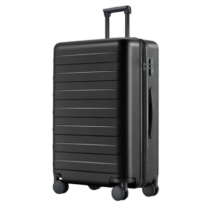 NINETYGO Medium Checked Luggage 26 Inch, Checking In Luggage with Smooth Spinner Wheels, Lightweight, Hard Shell PC Suitcase, Lightweight Travel Luggage, TSA Approved (Black, Rhine Basic) - color: 02-Black (Basic), size: Checked 26-Inch