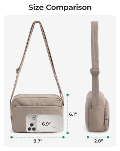 BAGSMART Mini Foldable Crossbody Bags for Women, Cute Travel Purses - color: Black