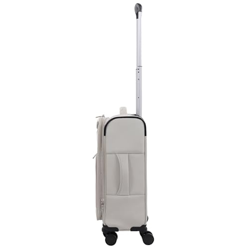 Martha Stewart Softside Carry-On Luggage, Light Grey - color: Light Grey, size: 22"