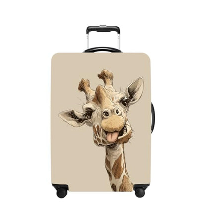 Giraffe Luggage Cover Washable Suitcase Protector Anti-scratch Suitcase cover Fits 20-22 Inch Luggage S - color: giraffe, size: S(20-22inch suitcase)