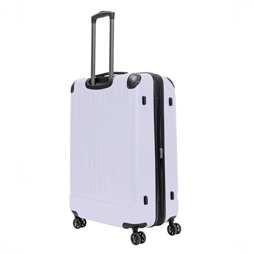 Flying Axis Collection Lightweight Hardside Expandable 8-Wheel Spinner Luggage, Lavender, 28-Inch Checked - color: Lavender, size: 28-Inch Checked
