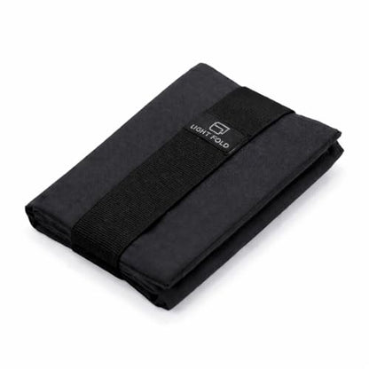 LIGHT FOLD Trifold Nylon Slim Wallet for Men, RFID Blocking Front Pocket - color: Black