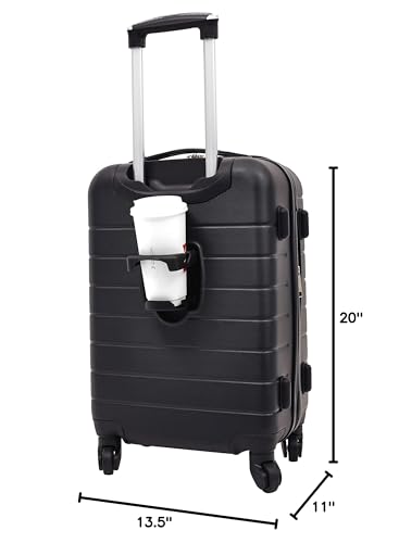 Wrangler Smart Spinner Hardside Luggage, 2 Piece Set, Black - color: Black, size: 2 Piece Set