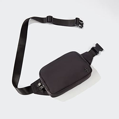 Pander Belt Bag Large 2L, Nylon Fanny Pack Purse for Women and Men with Adjustable Strap - color: Dim Grey