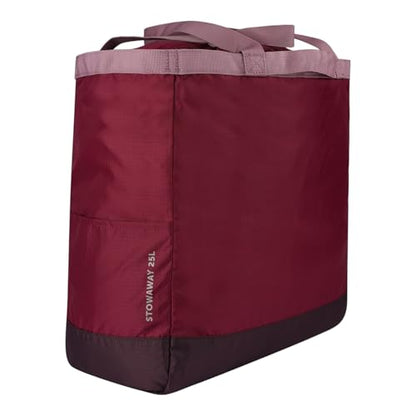 Eddie Bauer Stowaway Packable Tote Bag - color: Port Red