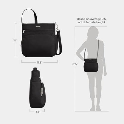 Travelon Anti-Theft Classic North/South Crossbody Bag - color: Black