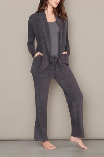 Barefoot Dreams® CozyChic Lite® Circle Cardi - color: Carbon, size: Medium