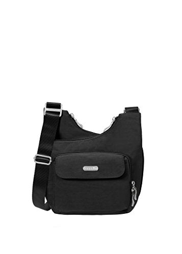 Baggallini Women Criss Cross Crossbody Bag - color: Black With Sand Lining