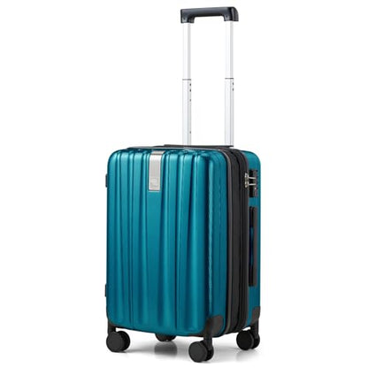 Hanke 20 Inch Expandable Carry on Luggage 22x14x9 Airline Approved - color: Caribbean Blue, size: 20 Inch EXT