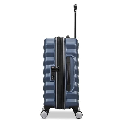 Samsonite Hard-Sided 20-Inch Lightweight Carry On Expandable Element Suitcase: Durable, 360° Spinner Wheels, Adjustable Telescopic Handle, TSA-Approved Lock - Captains Blue - color: Captains Blue, size: 20-Inch Carry-On