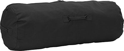 Giant Military Duffle Bag – Black 50" Heavy Duty Canvas Zipper Oversized Bag for Camping, Travel, Gear & Storage