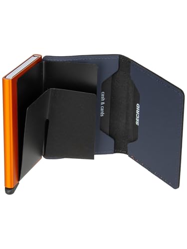 Secrid - color: Night Blue & Orange, size: 6.5 x 10.2 x 2.1 cm