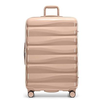 Traveler's Choice Edinburgh II Hardside Spinner Luggage, TSA Lock, Sand, 29" Large - color: Sand, size: 29" Large
