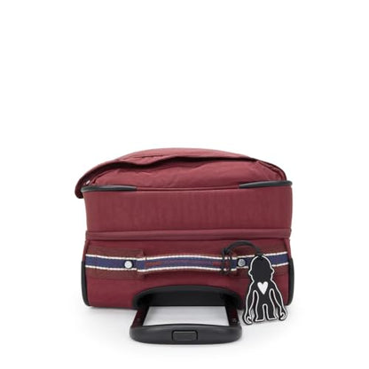 Kipling Women's Spontaneous Small Softside Spinner Wheel Luggage, Integrated TSA Accepted Lock - color: Lounge Wine