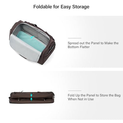 Hanke Small Underseat Carry On Luggage Bags for Travel with 10 Pockets. - color: Coffee, size: Underseat Carry-On