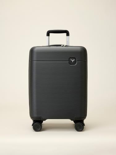 Aria 2 Piece Luggage Set (20" Carry-on / 28" Checked Luggage) Lightweight Hardside Suitcase with 360° Spinner Wheels, TSA Lock, Scratch-Resistant(Ebony Black) - color: Ebony Black