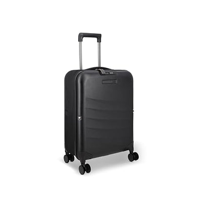 ROLLINK Foldable Mono Carry-On Suitcase 21” – Hardshell Luggage, Double Spinner Wheels, TSA Lock, Lightweight & Durable Travel Case – Scratch, Water & Impact Resistant (Black) - color: Black, size: Carry-On