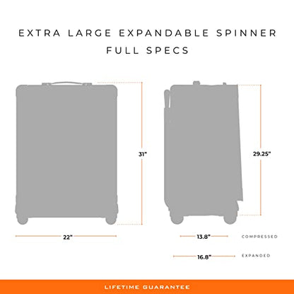 Briggs & Riley Baseline Extra Large Expandable Softside Spinner, Black - color: Black, size: 31" Checked