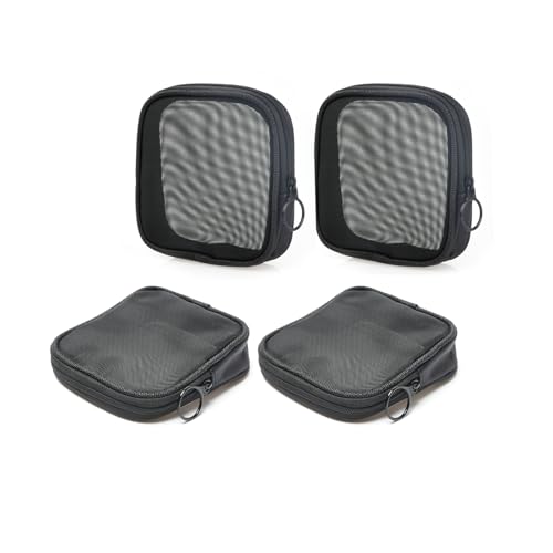 patu Mesh Travel Toiletry Bag, Transparent Standing Pouch, Portable Shaving Washing Kits Organizer, Personal Care Trip Case, 4 Packs, Size S, Black - size: Small, Black (4 Pack)
